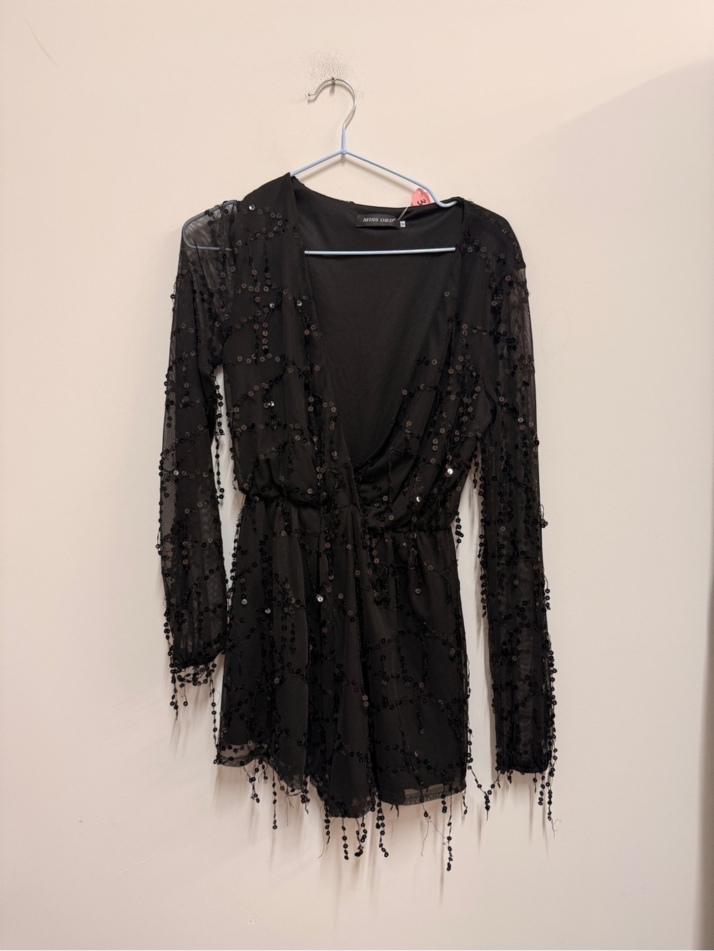 Miss Ord  Black Sequin Romper